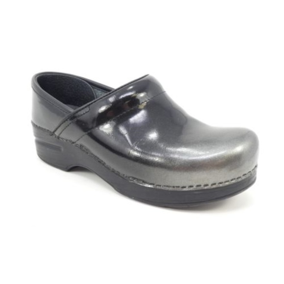 silver dansko clogs